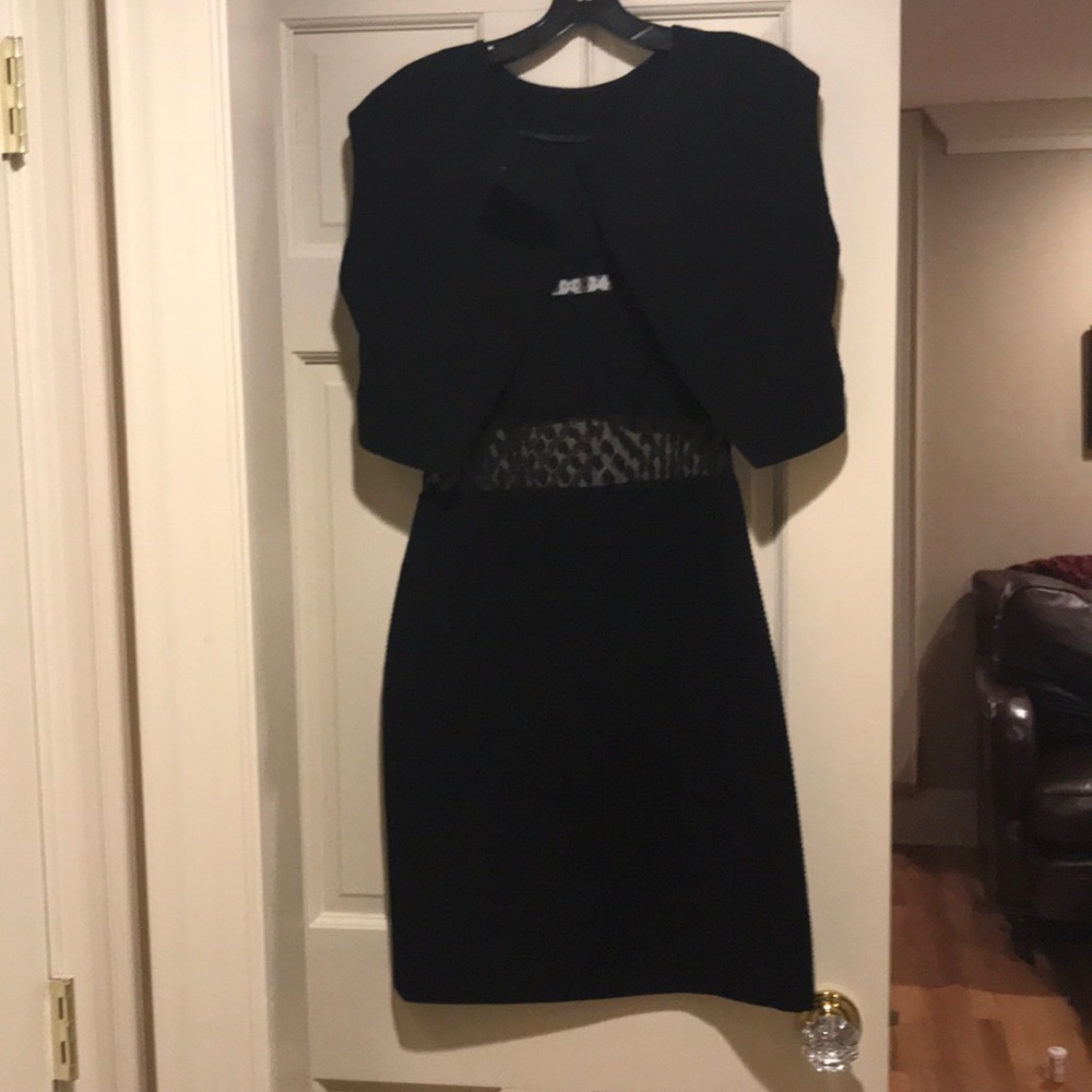 Black cocktail Dress with Bolero jacket